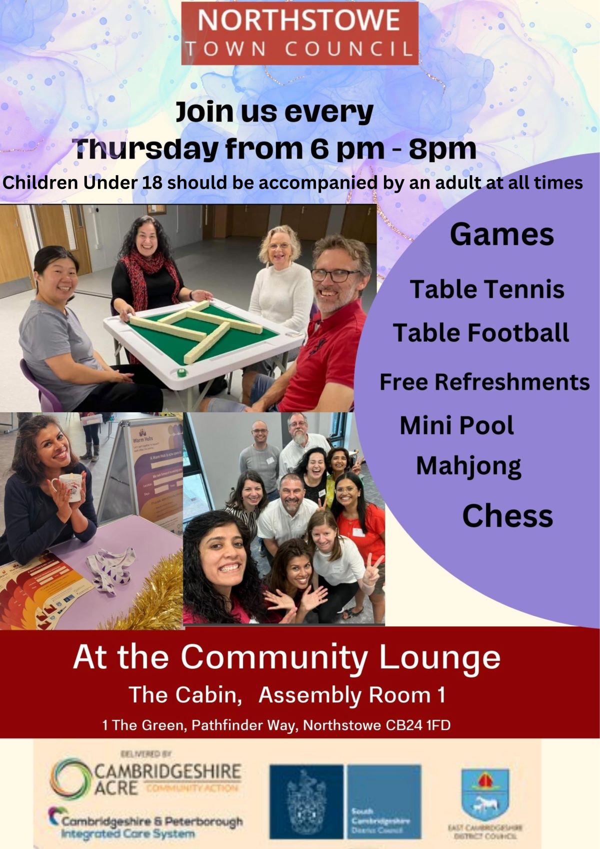 Every Thursday - all are welcome #NorthstoweCommunityLounge
