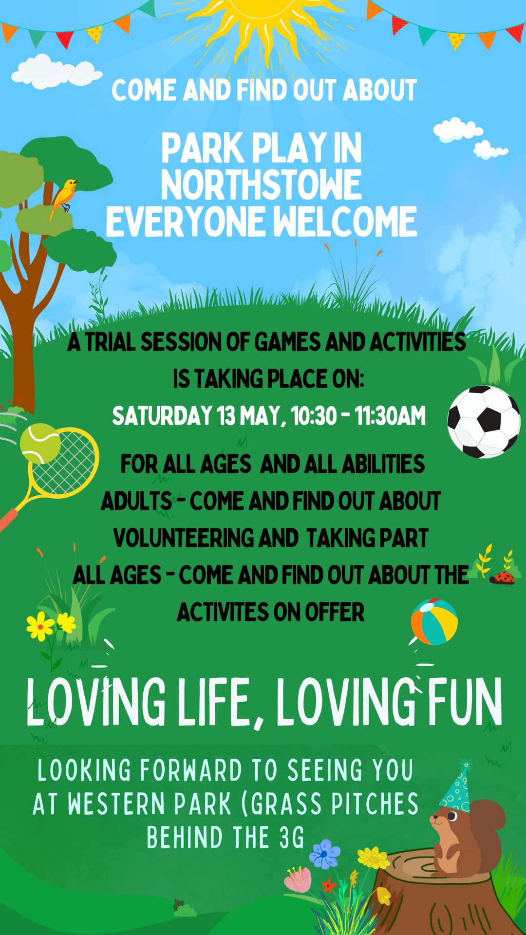 Park Play in Western Park on Sat. 13th May 10:30 - 11:30