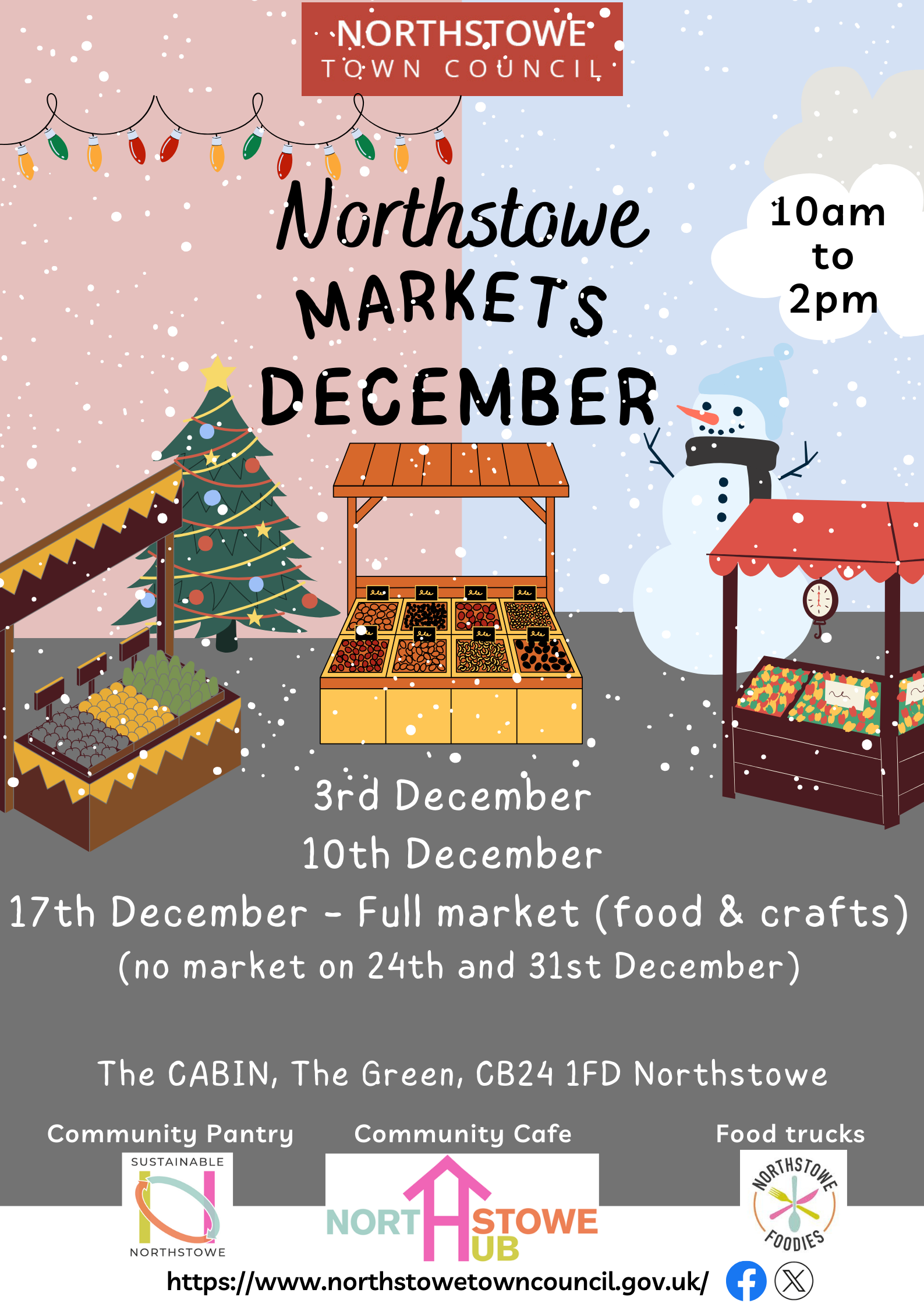 Our markets on Sundays in December #Northstowemarket