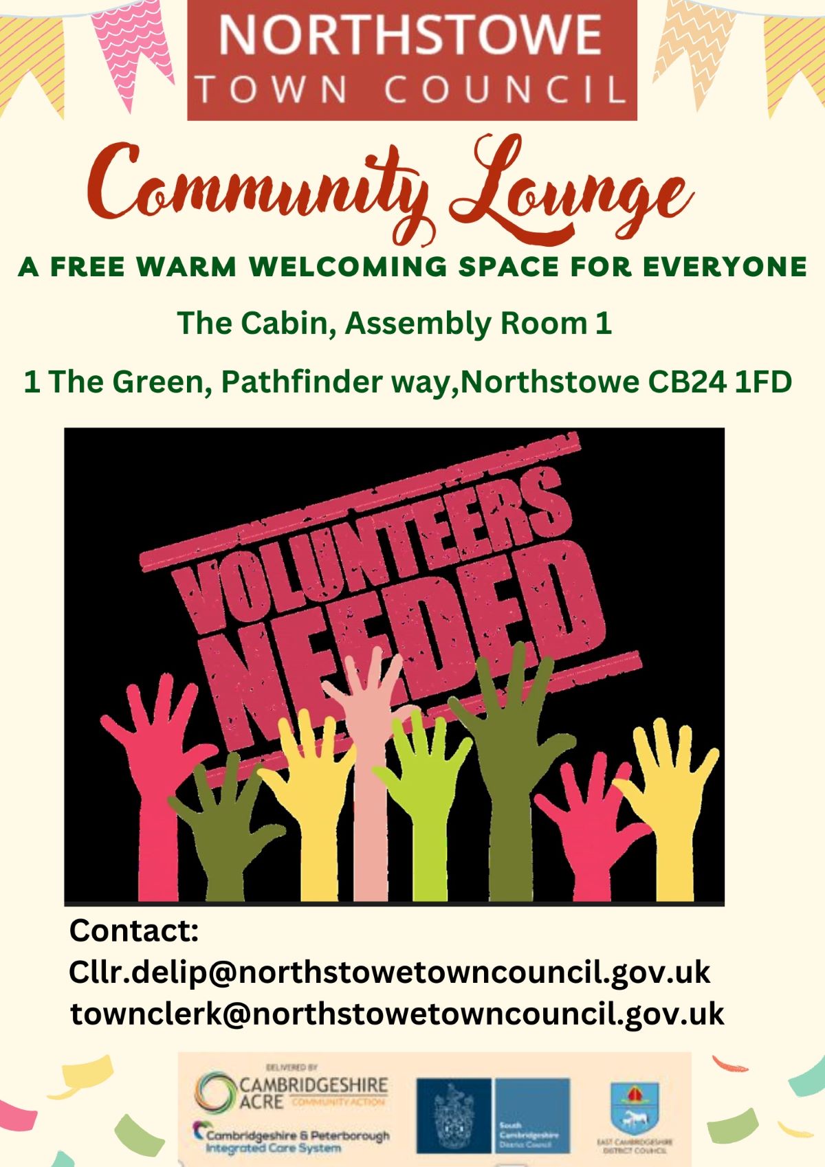 Volunteers Needed for the Northstowe Community Lounge
