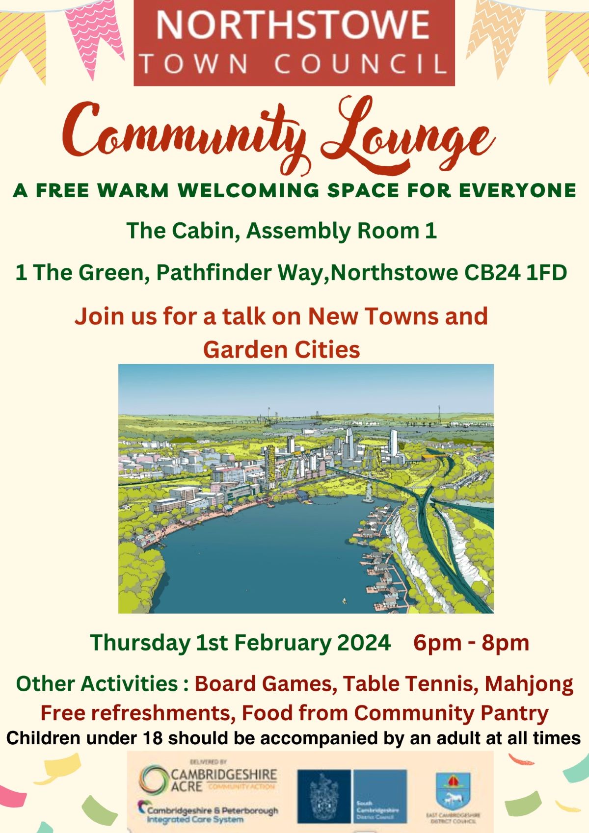 #NorthstoweCommunityLounge Thu 1st February_Free talk!