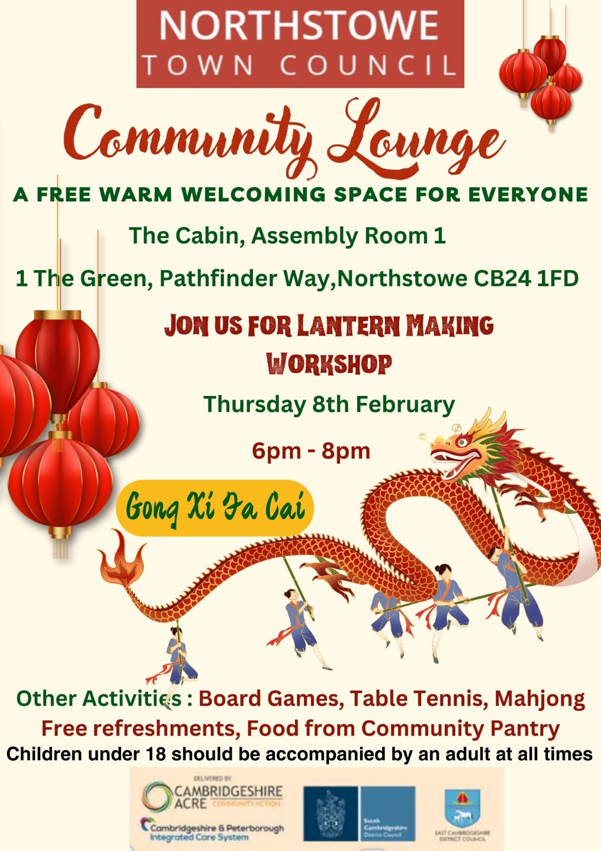 Chinese New Year at #NorthstoweCommunityLounge on 8th of February!