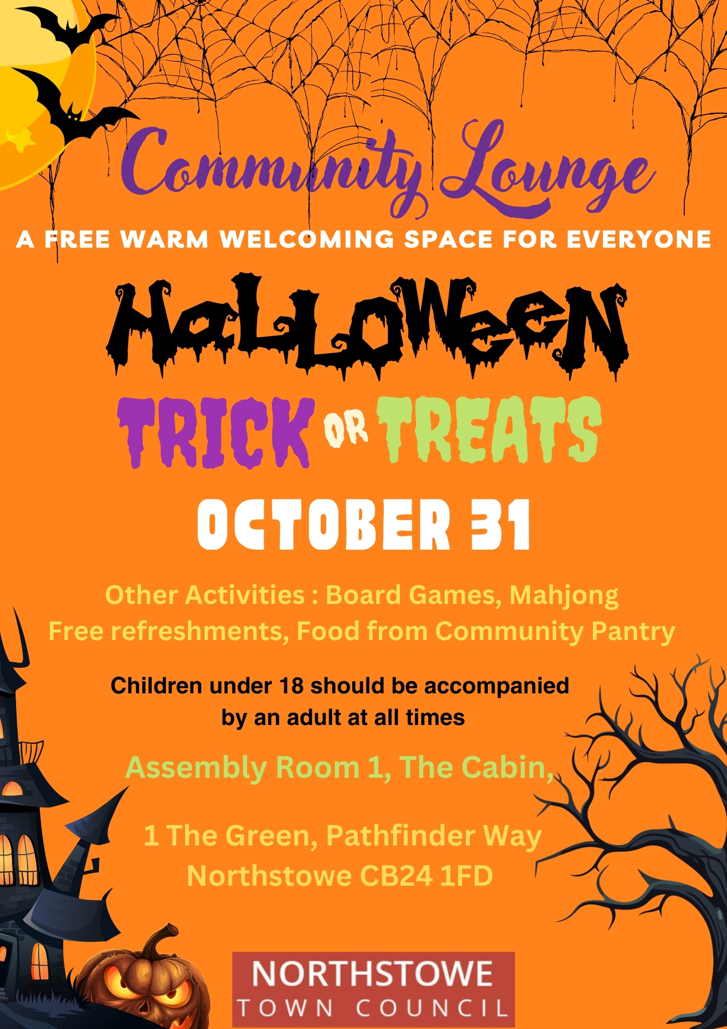 #Northstowe #CommunityLounge Halloween this Thursday
