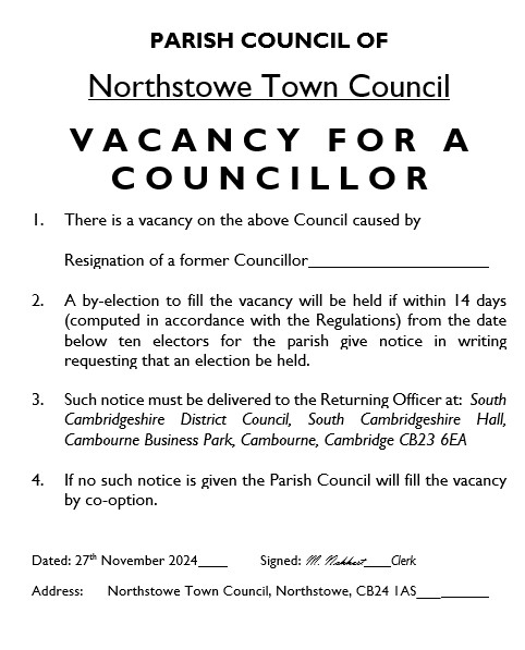 x2 further Councillor Vacancies