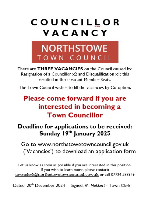 Three Town Councillor Vacancies